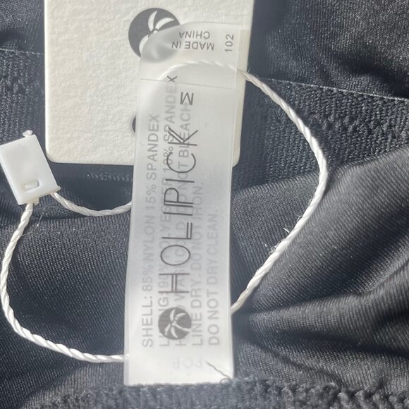 Holipick One Piece Swimsuit Adjustable Straps Swimwear Black Size Medium New - Picture 8 of 10